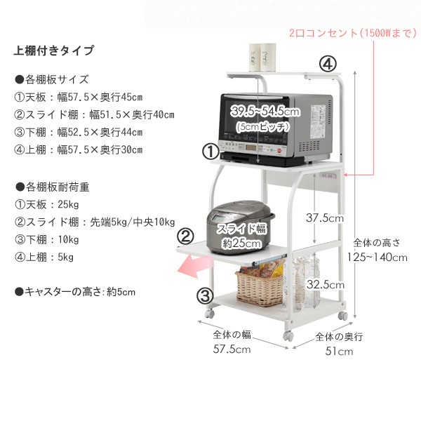 レンジラック 岩附 iw-84 大型レンジ対応 キッチン収納 レンジ台