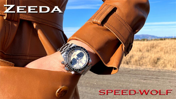 ジーダ ZEEDA スピードウルフ メカクォーツ ヴィンテージホワイト 40mm
