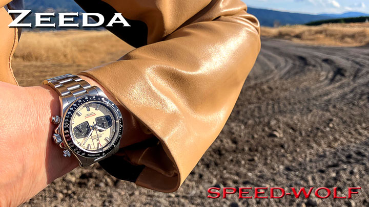 ジーダ ZEEDA スピードウルフ メカクォーツ ヴィンテージホワイト 40mm