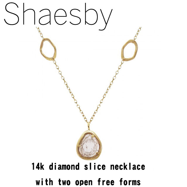 Shaesby シェイスビー USA製 スライスダイヤモンドネックレス K14製