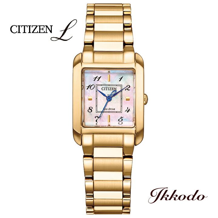 【美品】CITIZEN エコドライブ 腕時計 ソーラー シチズン レディース CITIZEN L》 エコ・ドライブ Square Collection EW5597-63L