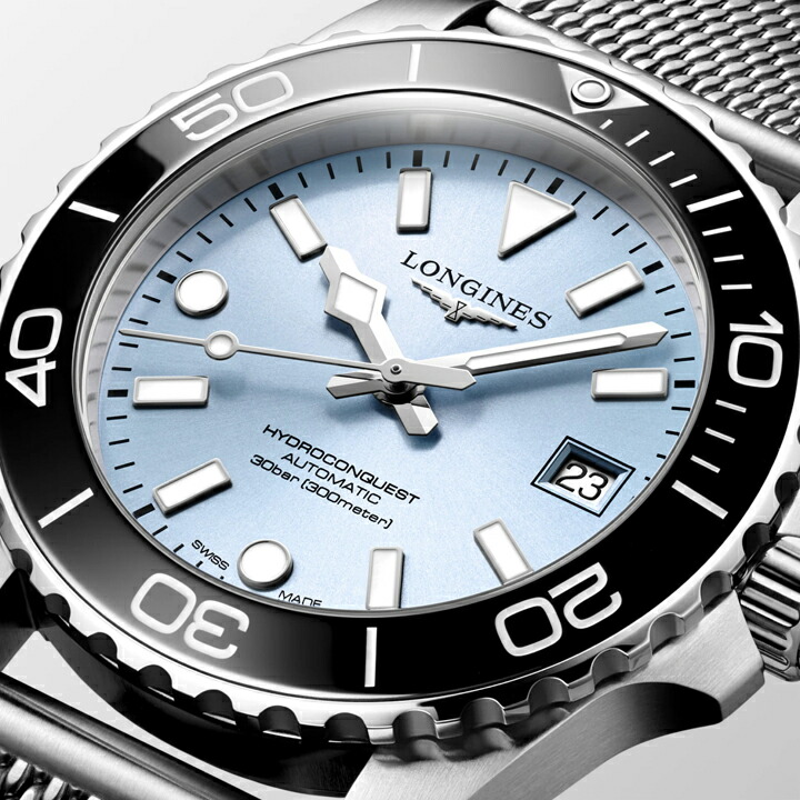 ロンジン　ハイドロコンクエストL3.779.4.99.6 アイスブルー LONGINES（ロンジン） 【ご購入特典対象商品】ロンジン ハイドロコン
