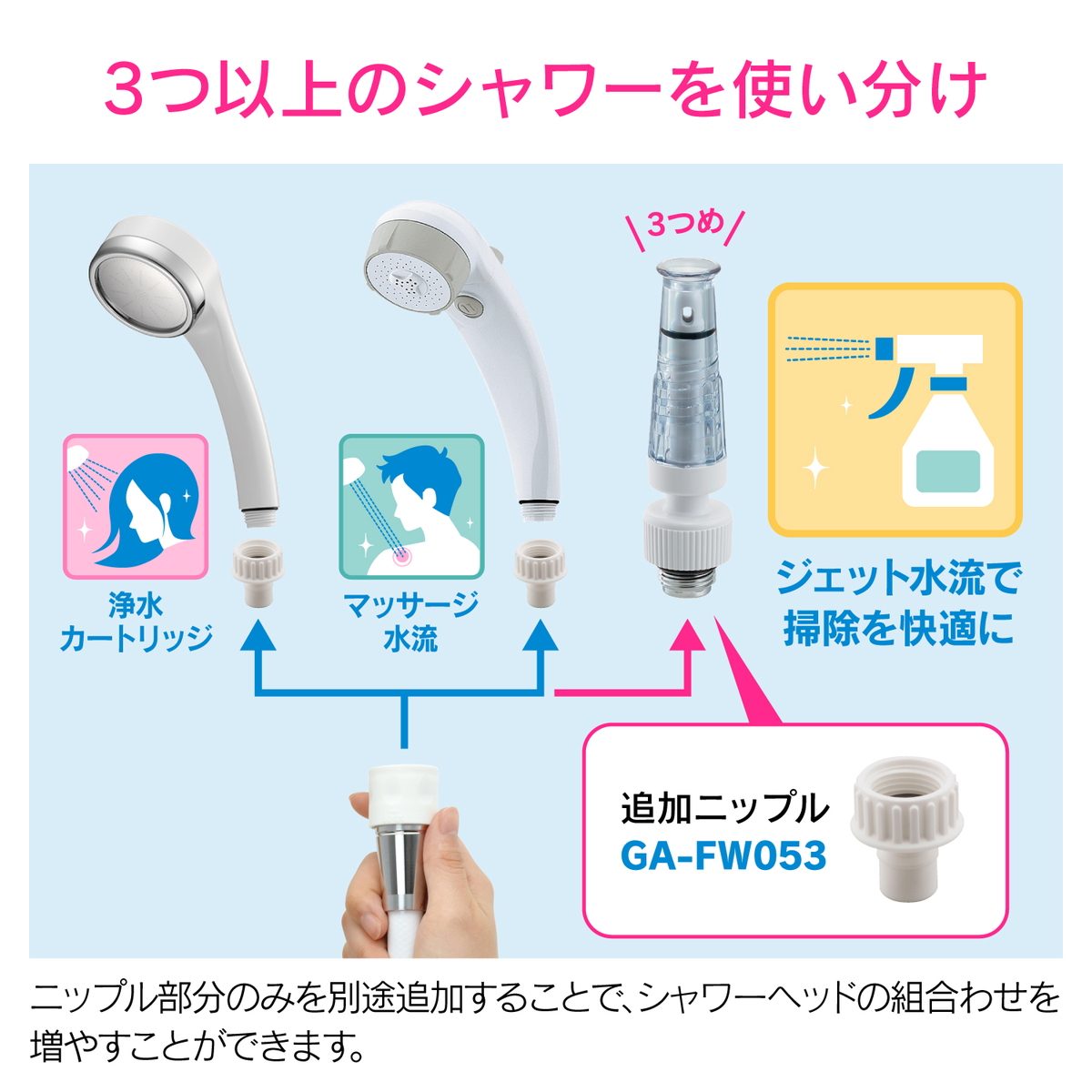 カクダイ ガチっとジョイントセット GAONA バス用品 洗面 お風呂 カクダイ ガチっとジョイントセット GAONA バス用品 洗面 お風呂