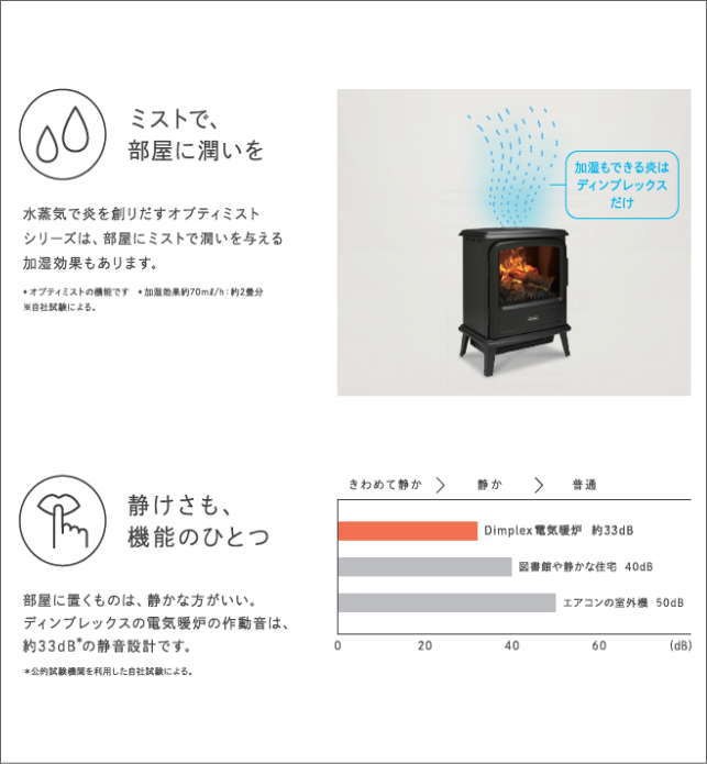 暖炉ヒーター エヴァンデール ディンプレックス Dimplex Evandale 水蒸気 LEDタイプ オプティミスト ブラック コンパクト  アンティーク お洒落 北欧 : clv-1100s : インテリア 雑貨 憩いの店オアシス - 通販 - Yahoo!ショッピング