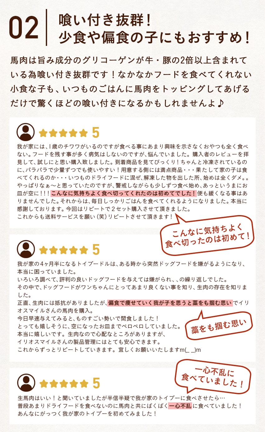 生馬肉3セットページ