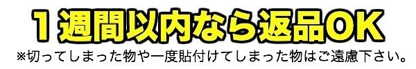 一週間以内なら返品OK