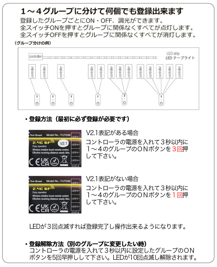 MiLight テープライト用調光コントローラー