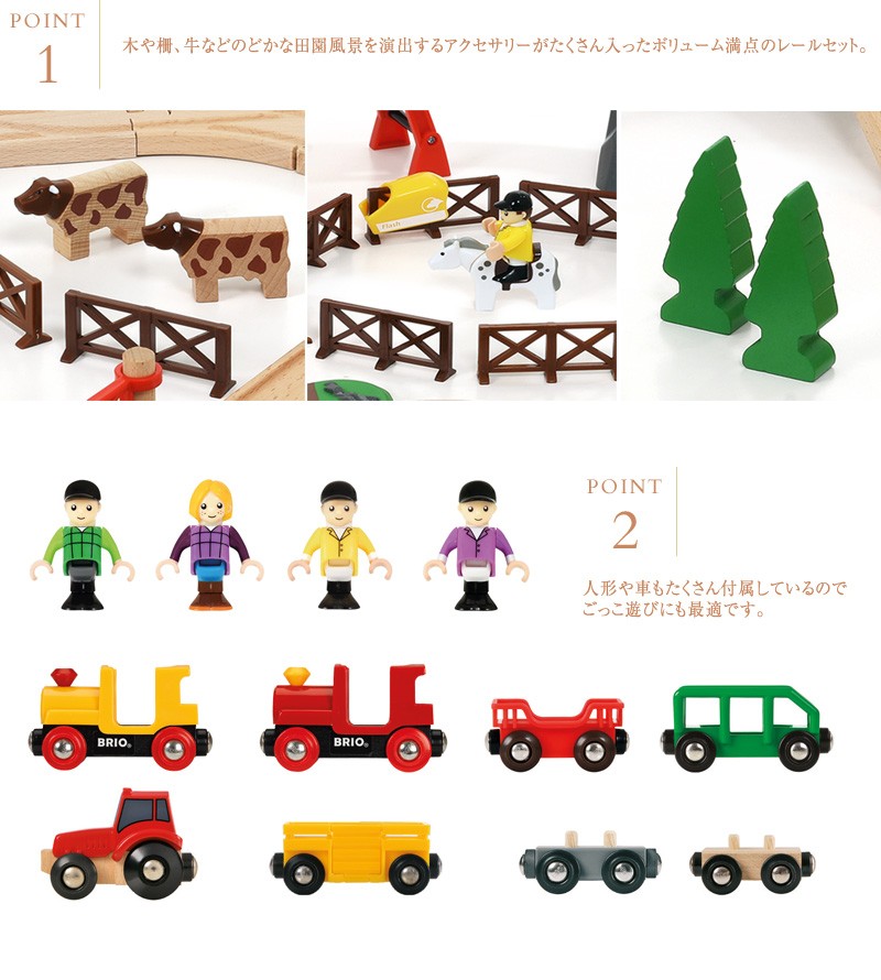 BRIO（ブリオ） 電車 おもちゃ レール 汽車 レールセット カントリー