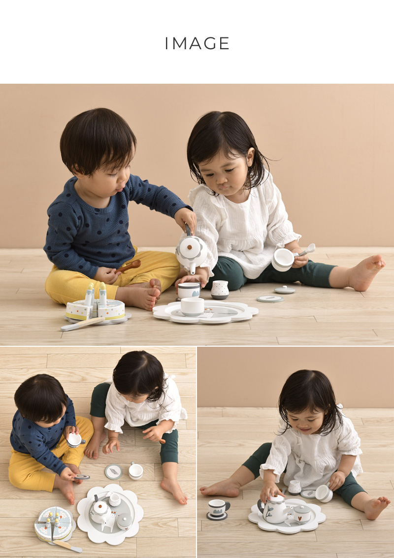おままごと 木製 ベビー 3歳 おしゃれ TRYCO トライコ ティーセット