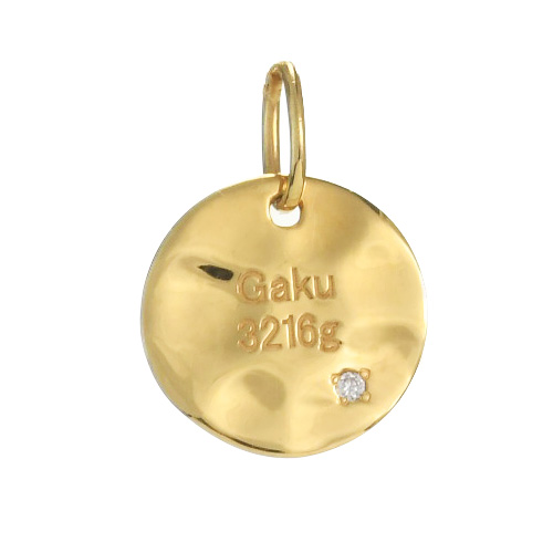 ペンダントトップ プレート コイン イニシャル 名入れ 刻印