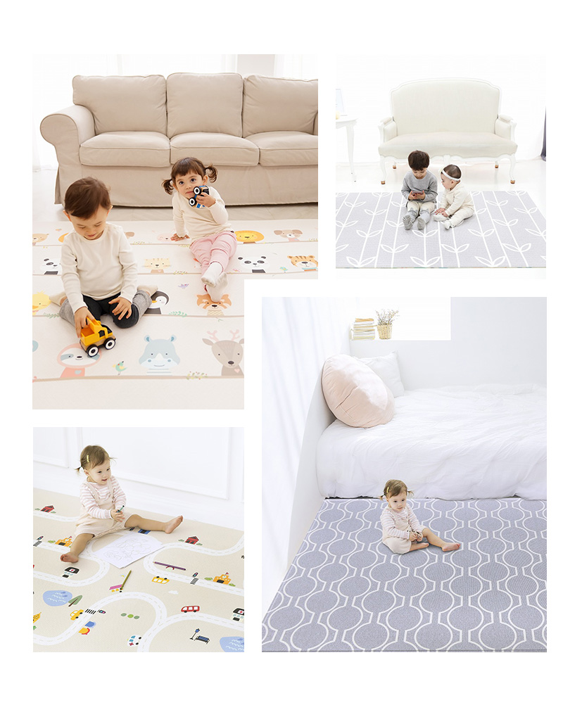 マット 赤ちゃん フロアマット 床 PEマット 【防炎】リバーシブルで