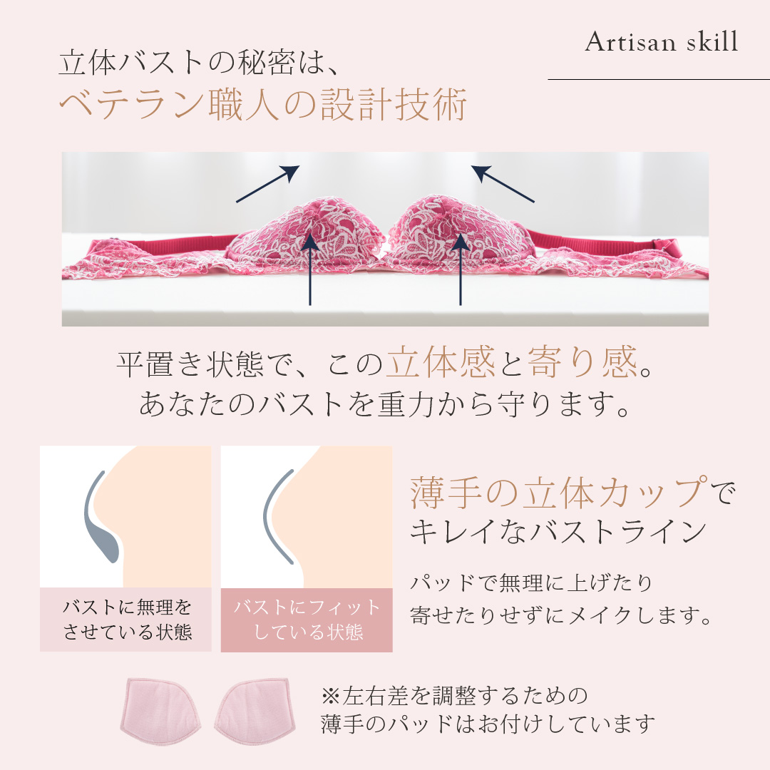 HEAVEN Japan ブラジャー 大きい サイズ 脇高ブラ 下垂 バスト