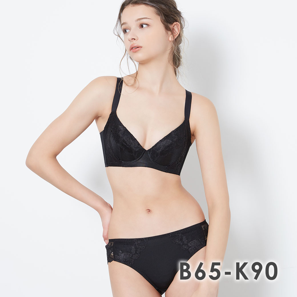 HEAVEN Japan ブラジャー ショーツセット 大きいサイズ 脇肉 脇高 育乳