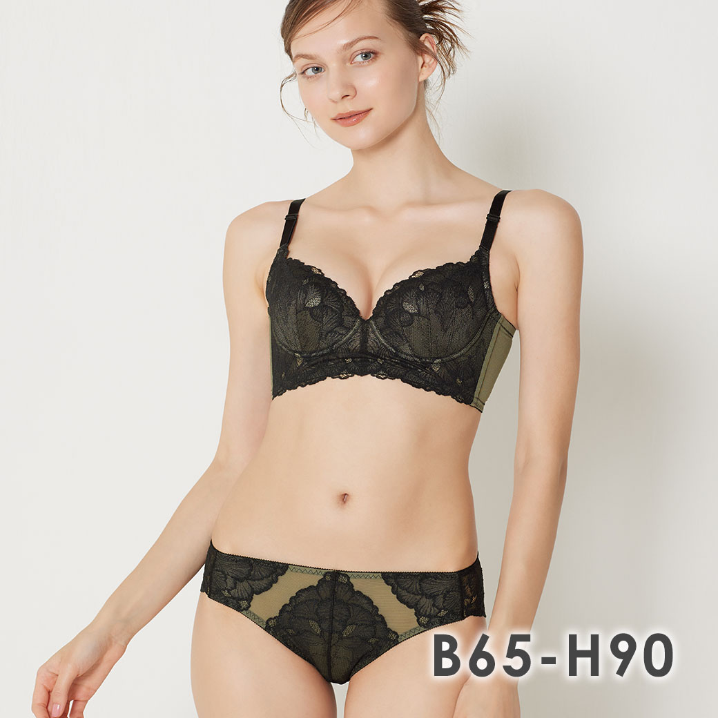 HEAVEN Japan ブラジャー ショーツセット 大きいサイズ 谷間 育