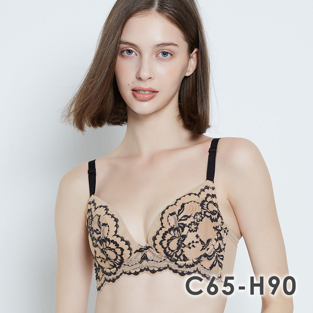 ぶなこ【D65】谷間を作る育乳ブラ HEAVEN Japan ブラジャー ショーツセット 谷間 育乳ブラ 育乳 脇