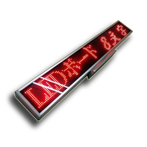 LEDミニボード128赤 - 小型LED電光掲示板（8文字画面表示版
