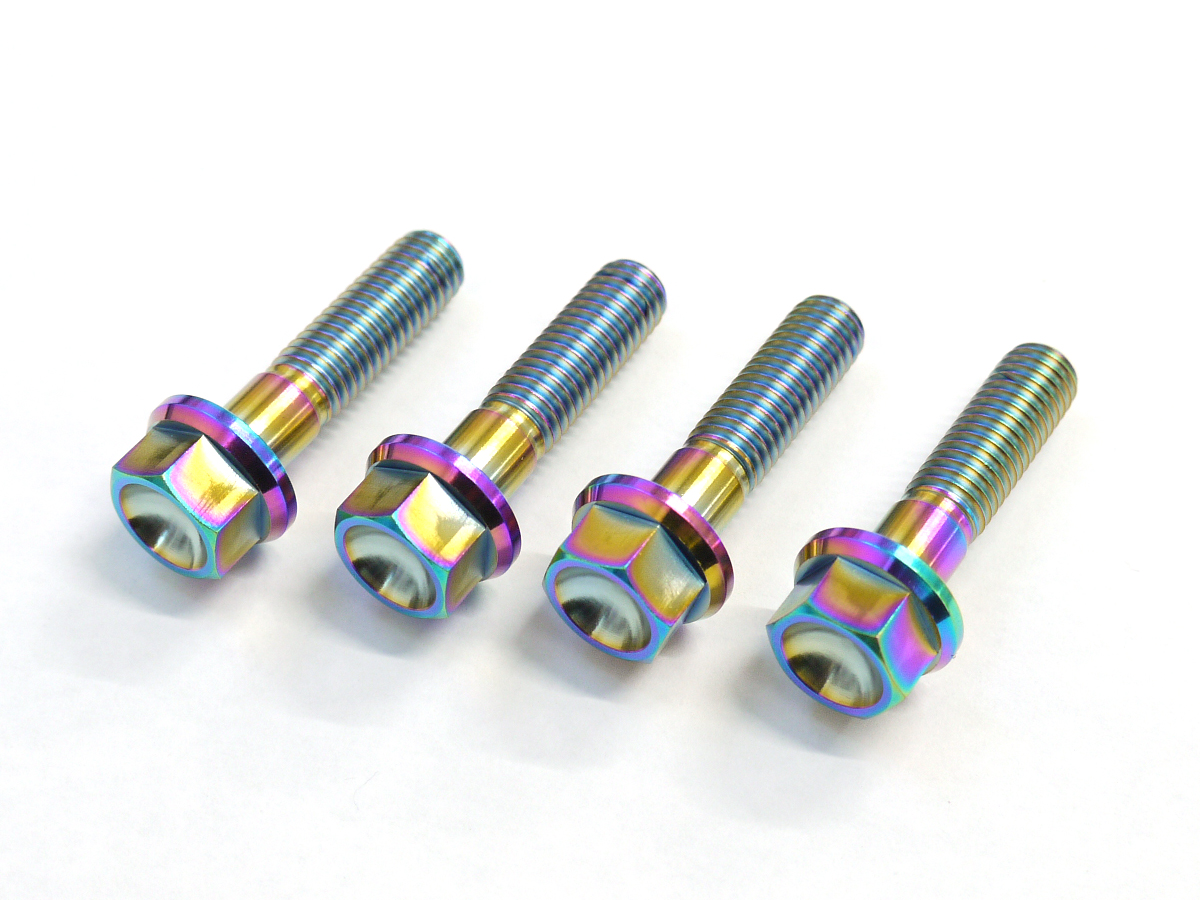 CB400SF NC42 NC39 用64チタン製フロントキャリパーマウントボルト4本