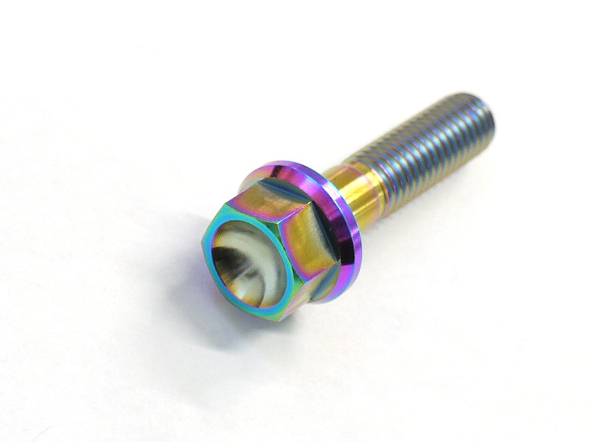 CB1300SF　SC54用64チタン製フロントキャリパーマウントボルト4本セット 焼き色 レインボー Ti-6Al-4V