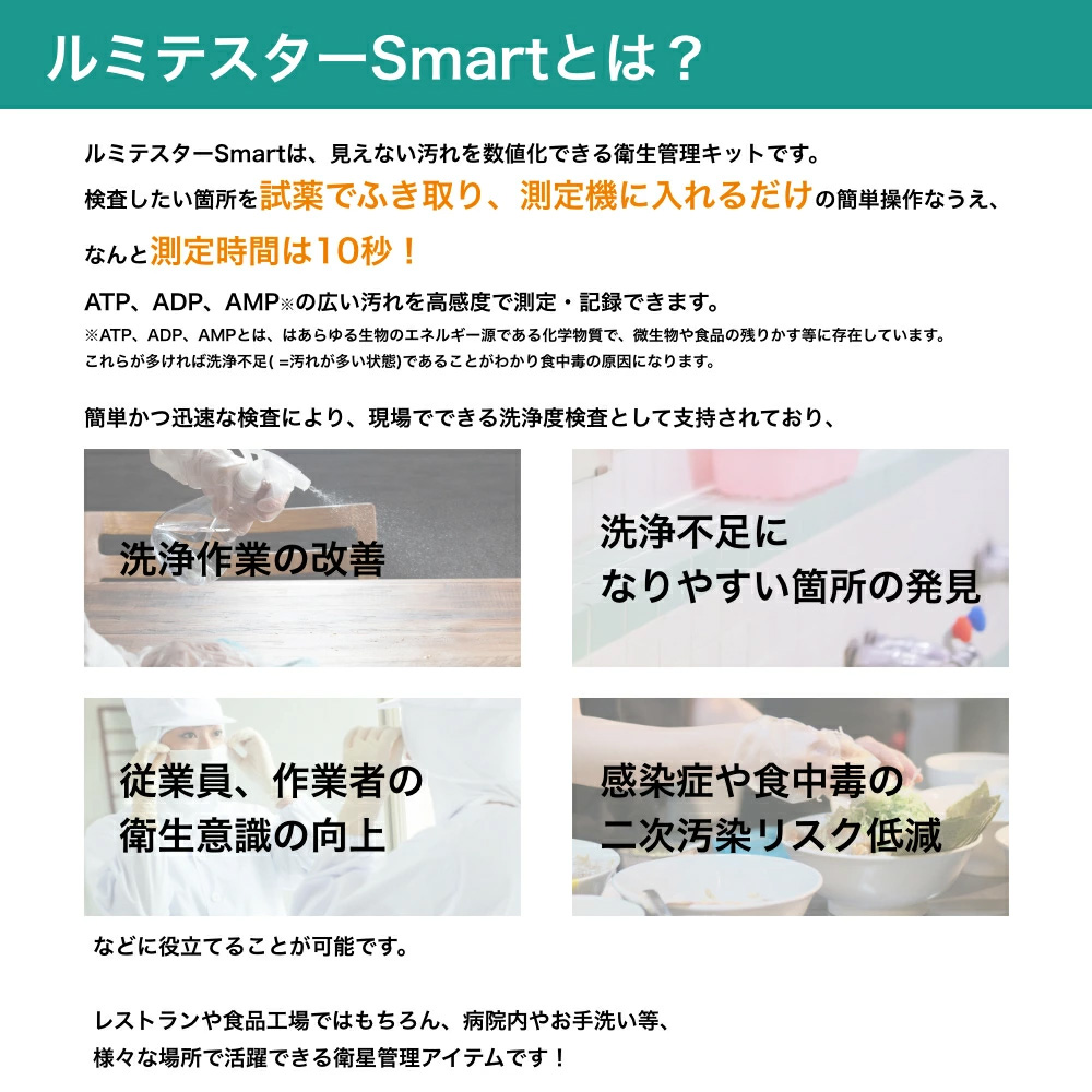 本体と試薬が別送となります】キッコーマン ルミテスターSmart (ATP
