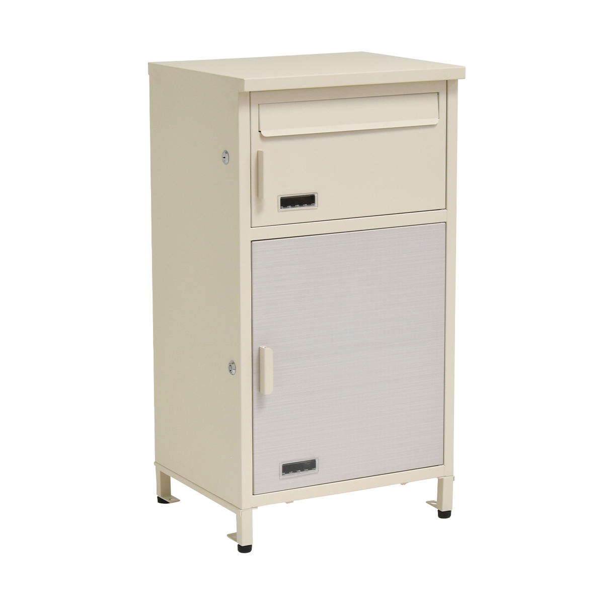 【木目調】ポスト 置き型 宅配ボックス付き スタンドポスト 大型 郵便受け 宅配ボックス 郵便ポスト 戸建て 置き型 おしゃれ 郵便受け 鍵 ロック