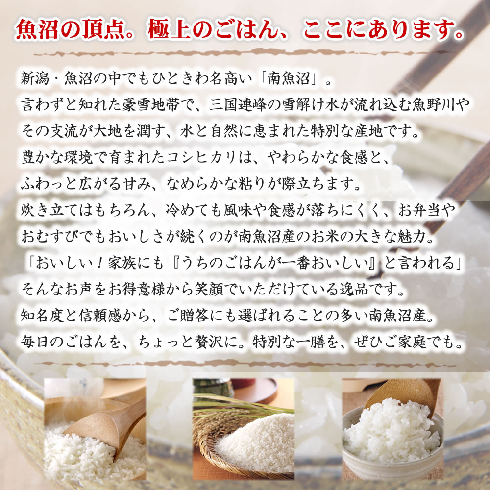 コシヒカリ 令和7年産 新潟県 南魚沼産 25kg(5kg×5袋) 玄米 : お米