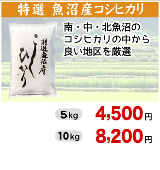 特選 魚沼産コシヒカリ