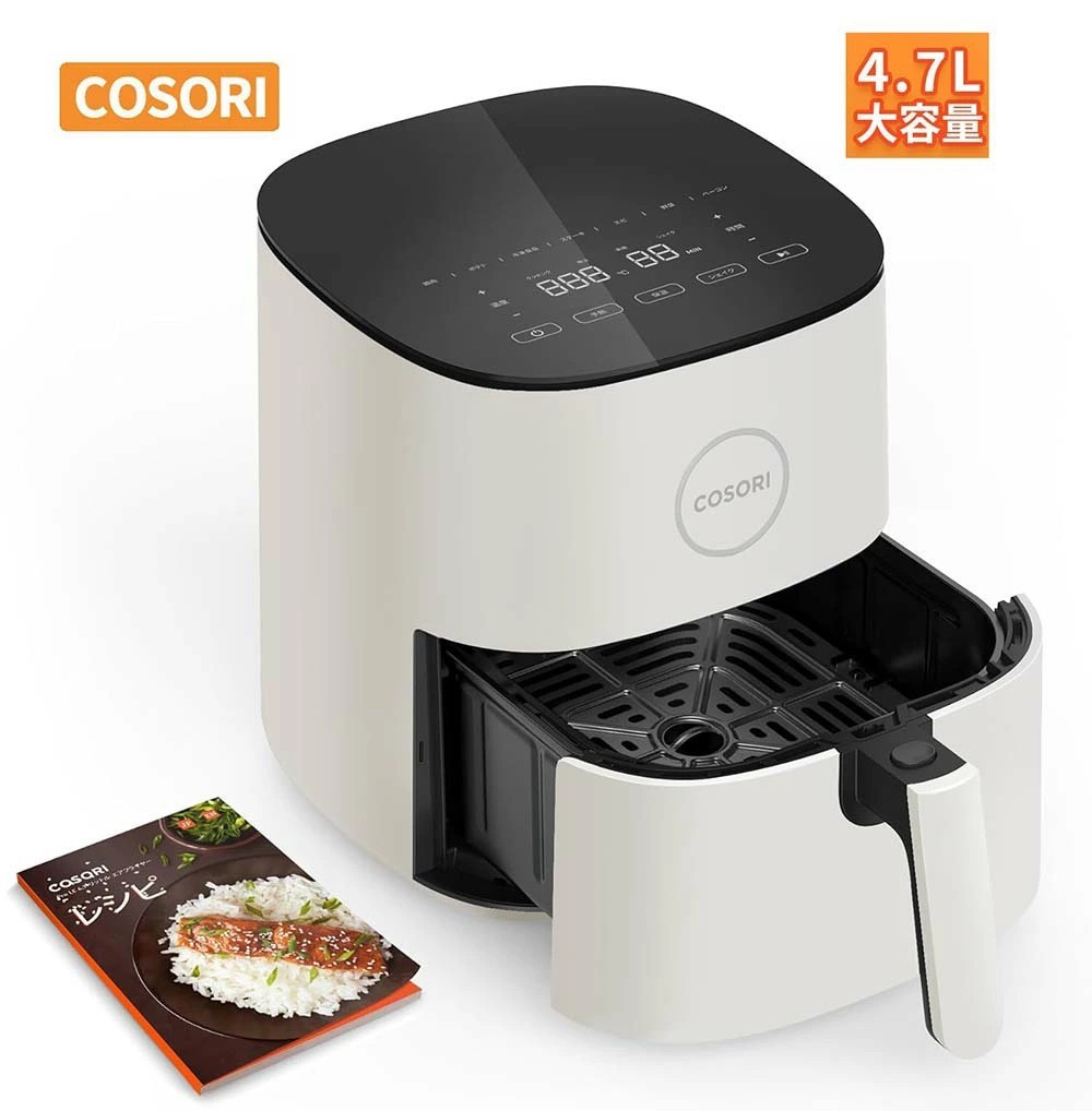 COSORI ノンフライヤー CAF-L501-KJP 2025年5月製 美品 COSORI ノンフライヤー CAF-L501-KJP 4.7L エアフライヤー 大容量 電気