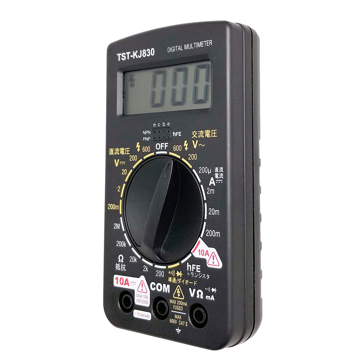 デジタルテスター 普及型 08-1288 TST-KJ830の側面