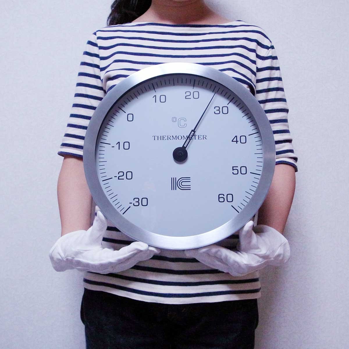 アイシー 温度計 Φ300mm 大型アナログ温度計 -30〜60℃ 壁掛 送料無料