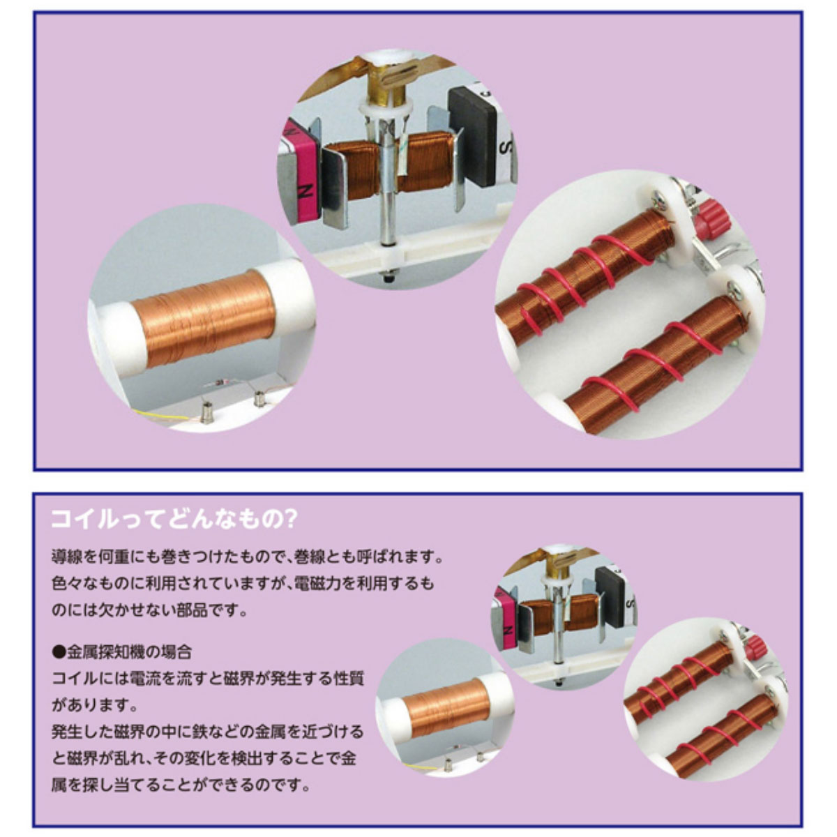 コイルの磁界の変化で金属を探知するアーテック金属探知機