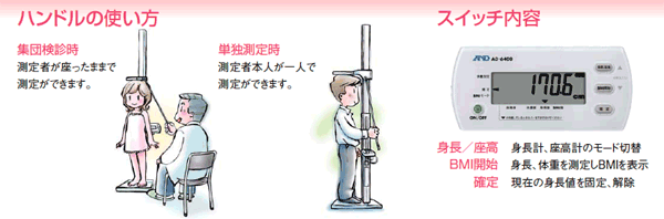 身長計 A＆D デジタル身長計 業務用 AD-6400 お取り寄せ 身長計 | www