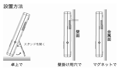 ３つの設置方法があるデジタル温度計AP-09