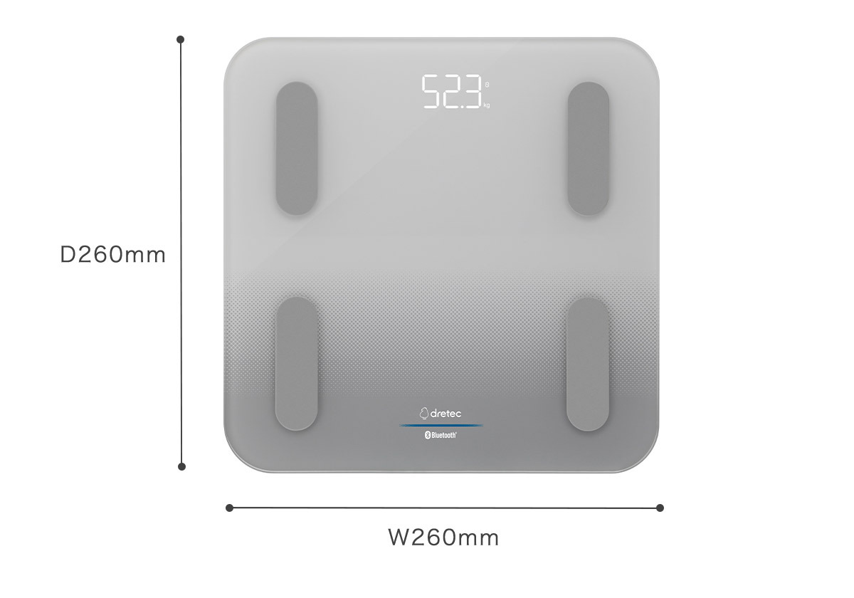 ドリテック 体重体組成計 スマホ アプリ データ管理 Dr.SCANconnect BS