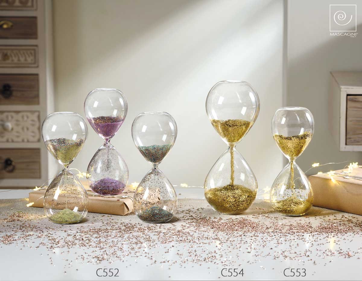 砂時計：MASCAGNI ラメ ガラス砂時計 C552 送料無料 : いま何度 - 通販