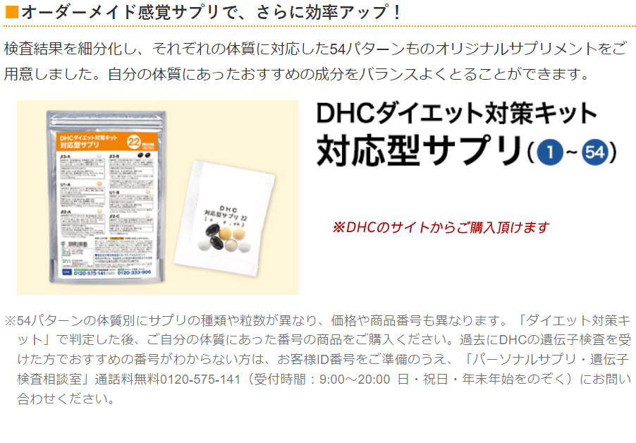 オーダーメイド感覚のDHCサプリで、さらにダイエット効率アップ