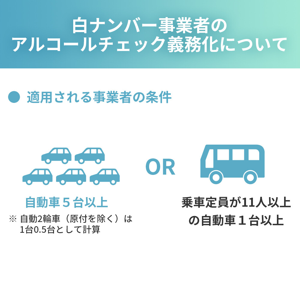 白ナンバーのアルコールチェック義務化