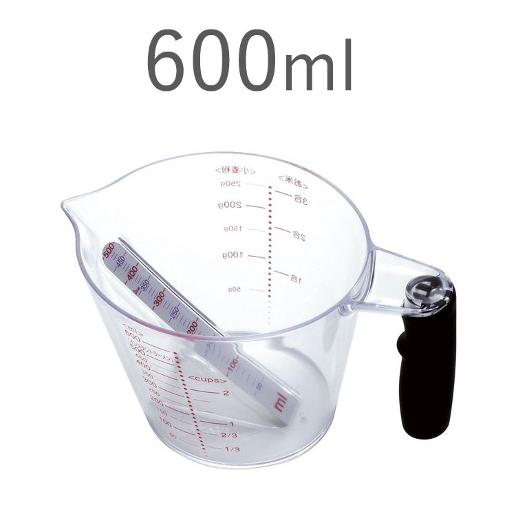 見やすい計量カップ MC-110 600ml 斜め 上から 日本製 送料無料 | ブランド登録なし
