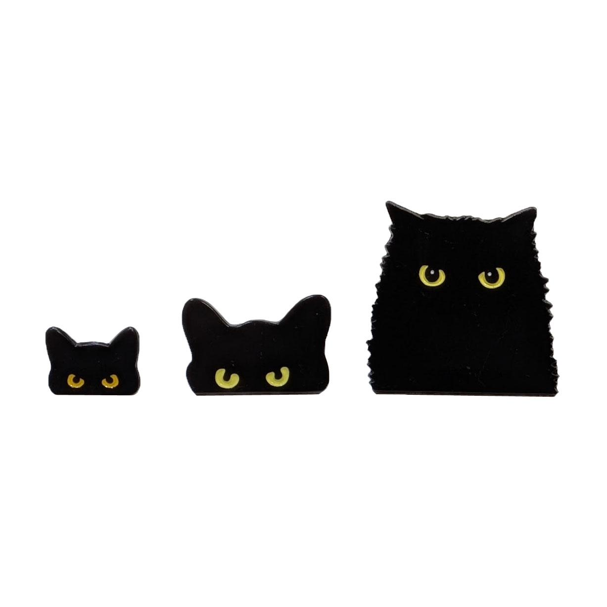 猫のピンバッジ ピンズ 黒猫 エナメルピン ブローチ アクセサリー