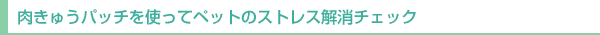 ストレス解消チェック