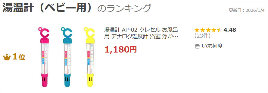 湯温計AP-02ランクイン