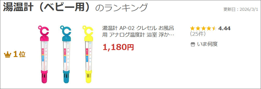 湯温計AP-02ランクイン