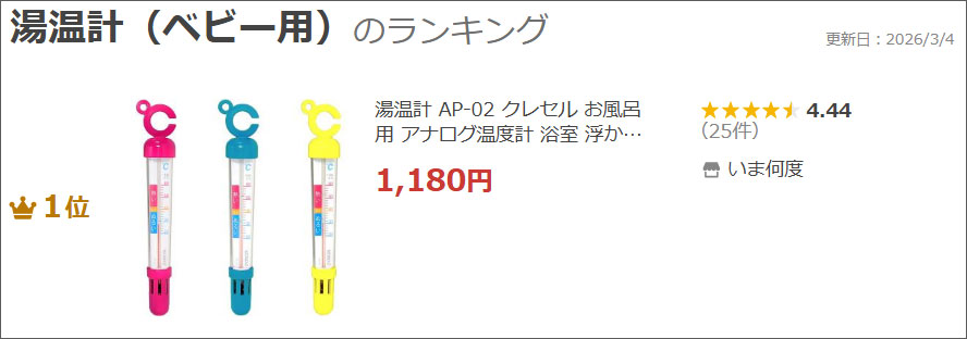 湯温計AP-02ランクイン