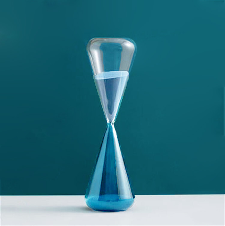 砂時計 15分/60分 ツートン ガラス シンプル ブルー オシャレ 送料無料