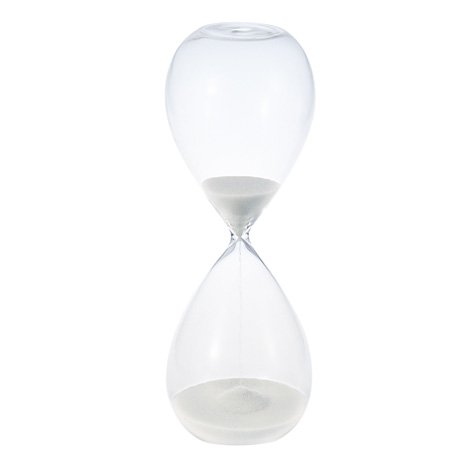 砂時計 シンプル 30分計 ガラス砂時計 白色 送料無料 : いま何度