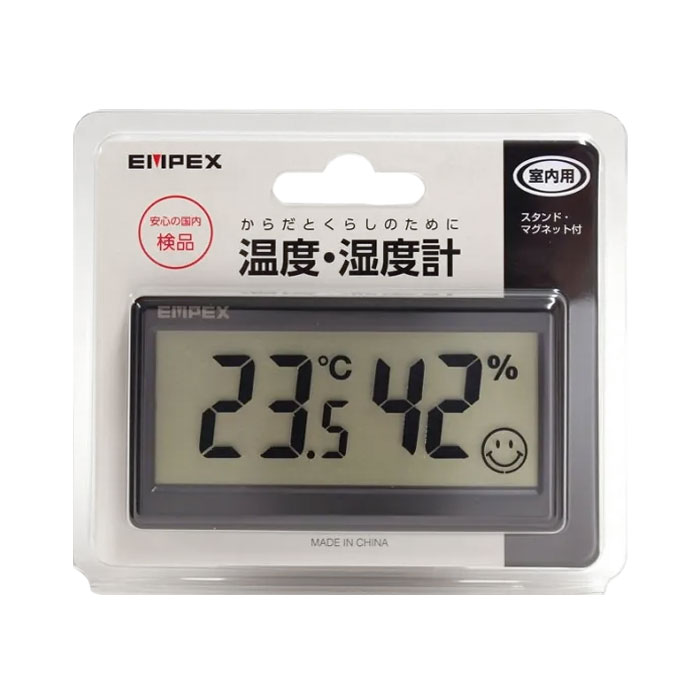 デジタル温湿度計TD-8502ホワイトのパッケージ