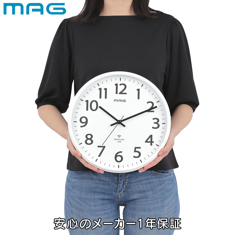 アナログ時計 2本セット 18k 2g 表記 MAG（ノア精密） MAG 無線LAN アナログ 掛時計 シグナルキーパー W-811