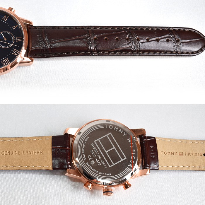 トミーヒルフィガー 腕時計 メンズ 1791399 (7) ネイビーブルー ローズ