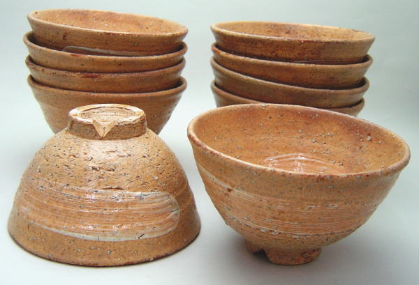 抹茶茶碗　数茶碗　信楽焼き　西尾秀斎作　大ぶり　10客セット