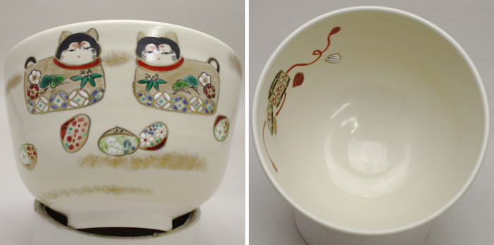 茶道具 抹茶茶碗 犬筥と貝合せ 川上真琴作 茶道 : 茶道具いまや