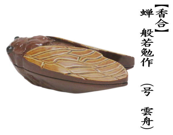 香合　蝉　般若勉作　（号　雲舟）
